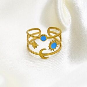 Celestial Gold Open Cuff Ring